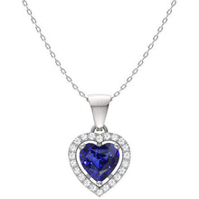 Blue Sapphire Gemstone Pendant 1-ct 14 Karat White Gold – main view