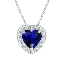 Brilliant Cornflower Blue Sapphire Stone Pendant Necklace 3 ct – main view