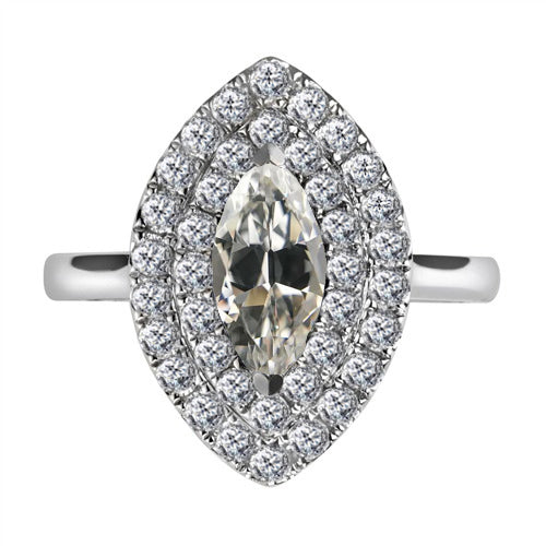 Marquise Diamond ring in 14K White Gold – main view