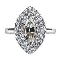 Luxury Diamond Halo Engagement Ring – 2.50 ct 14K White Gold