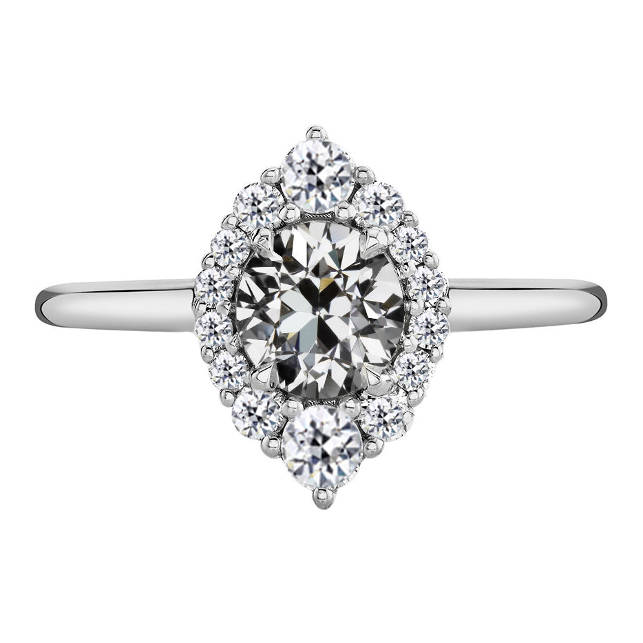 Designer Brilliant Diamond Halo Engagement Ring 3 ct – main view