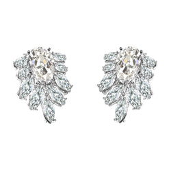 14K White Gold Fine Diamond Stud Earrings – 1.50-ct Old Mine Cut