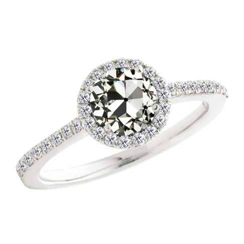 Premium Brilliant Diamond Halo Engagement Ring 1.50 ct – main view