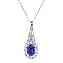 Authentic Cornflower Blue Sapphire Precious Stone Pendant – main view