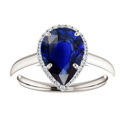 Handcrafted Cornflower Blue Sapphire Gemstone Ring 2 ct from