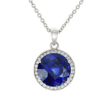 Genuine Cornflower Blue Sapphire Stone Pendant Necklace – main view