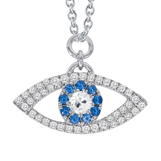 Pendant Necklace 14K White Gold with Brilliant Diamond – main view