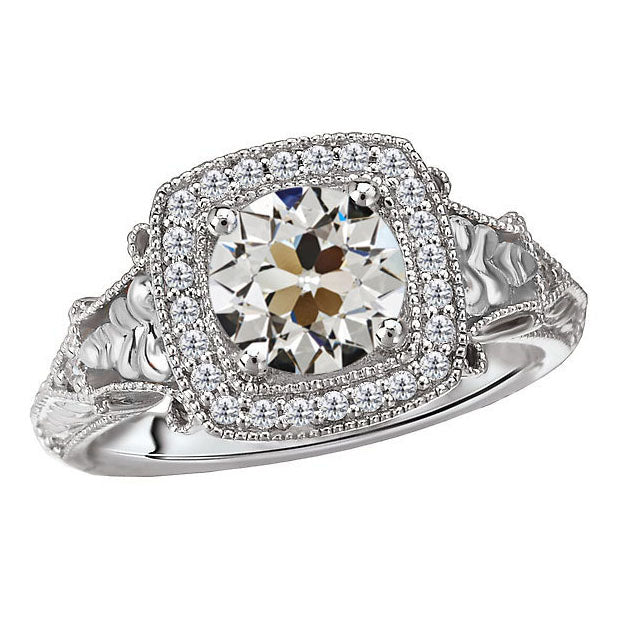 High-End Halo Setting Ring 4 ct – main view