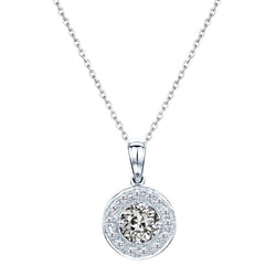 Real Brilliant Diamond Pendant 2 ct – 14 Karat White Gold