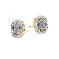 Authentic Fine Diamond Earrings 5.50 ct – 14K Yellow Gold