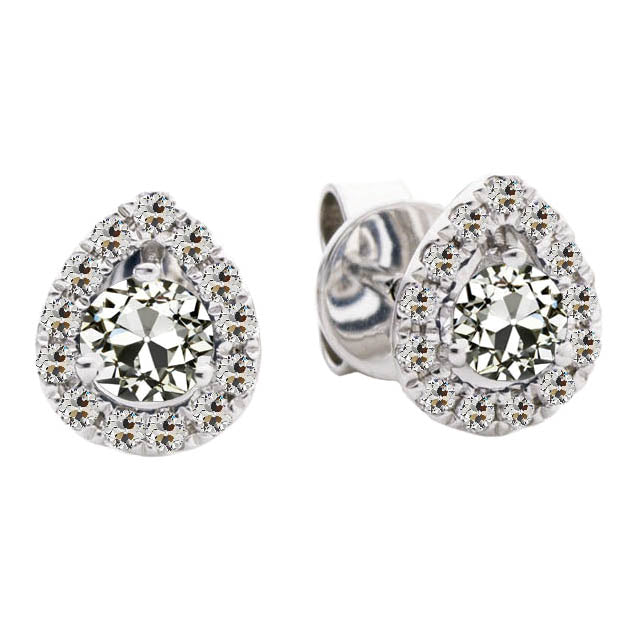 Diamond Drop Earrings 1.50-ct 14K White Gold – main view