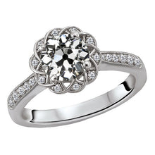Elegant Diamond Halo Engagement Ring 2 ct – main view