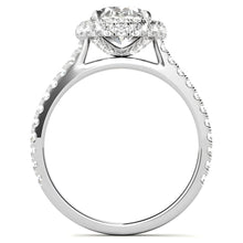 Artisan Brilliant Diamond Halo Engagement Ring 4.50 ct – profile view