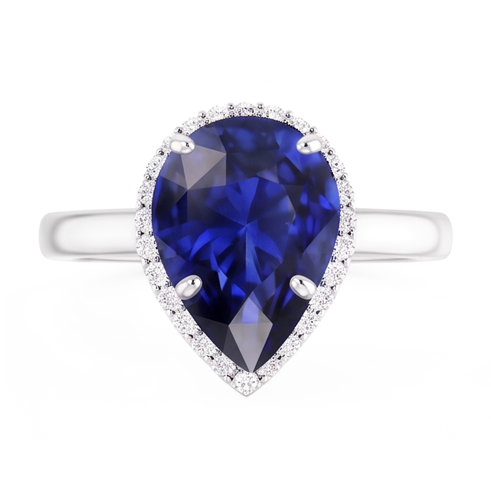 Handcrafted Cornflower Blue Sapphire Gemstone Ring 2 ct from