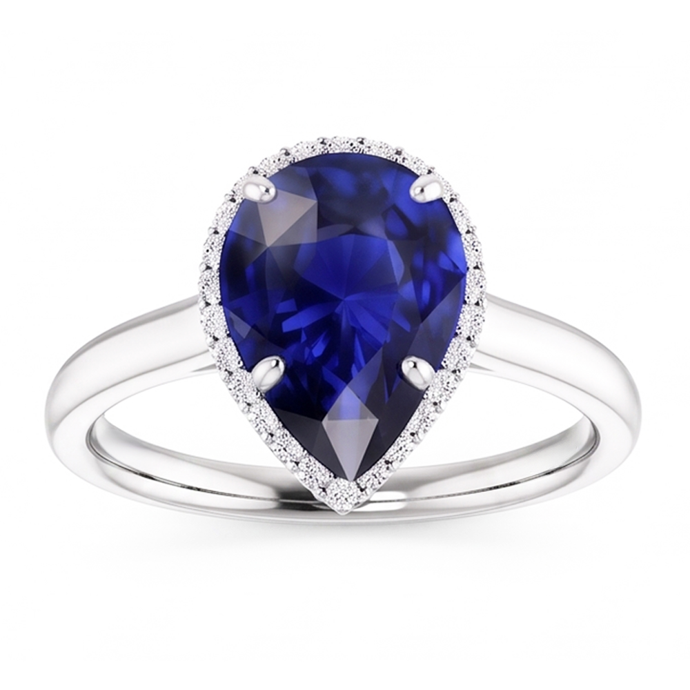 Handcrafted Cornflower Blue Sapphire Gemstone Ring 2 ct from