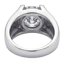 Natural Diamond Men's Ring 2 ct Round Cut F VS1 – 14K White Gold