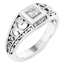 Handcrafted Fine Diamond Single Stone Ring 1 ct by HarryChadEnt