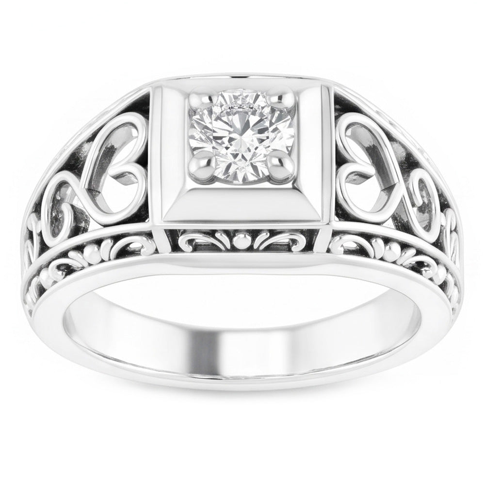 Handcrafted Fine Diamond Single Stone Ring 1 ct by HarryChadEnt