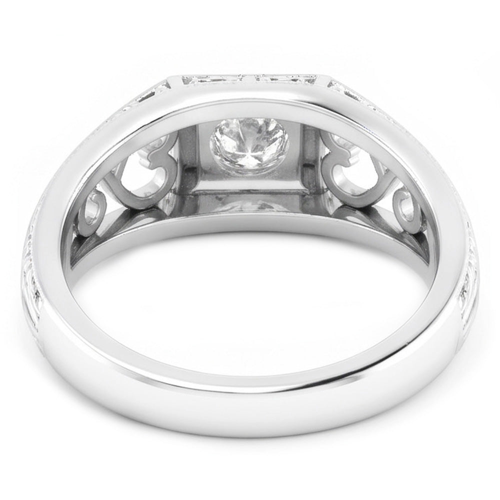 Handcrafted Fine Diamond Single Stone Ring 1 ct by HarryChadEnt