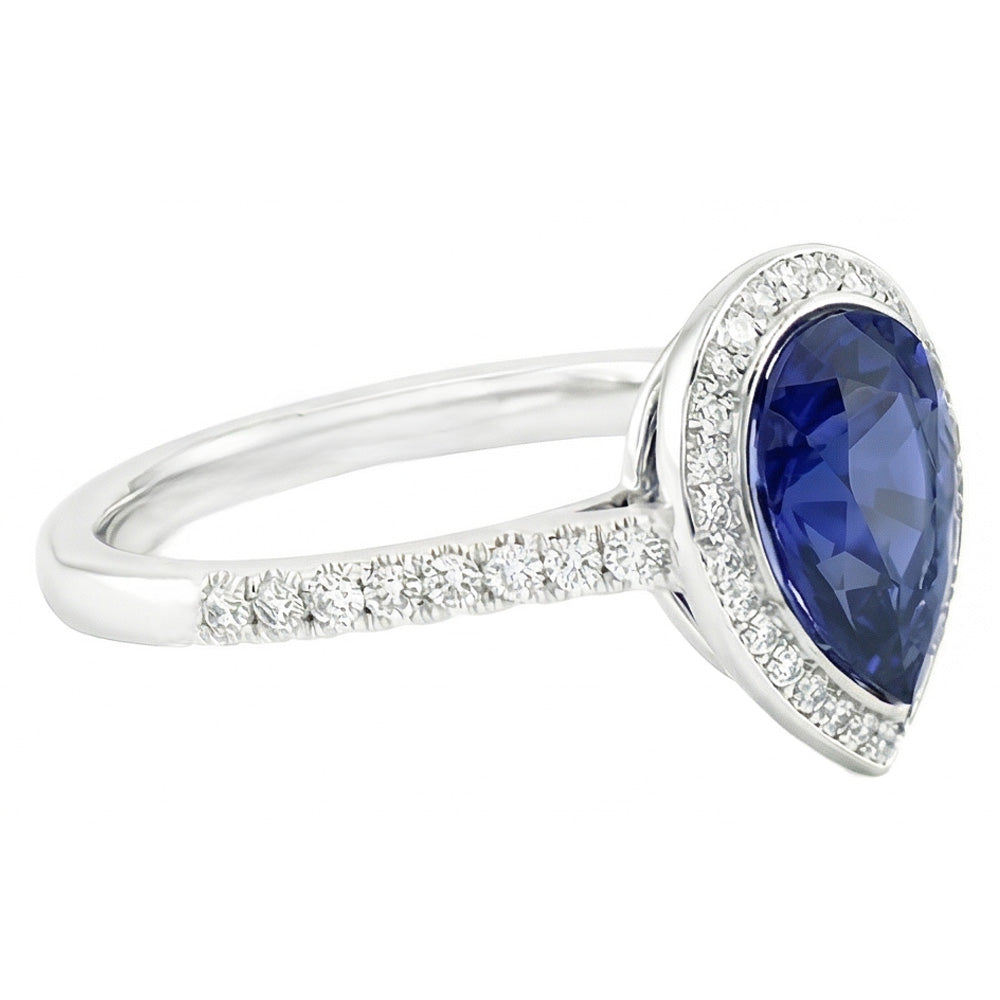Handcrafted Royal Blue Sapphire Precious Stone Ring 3.50 ct |