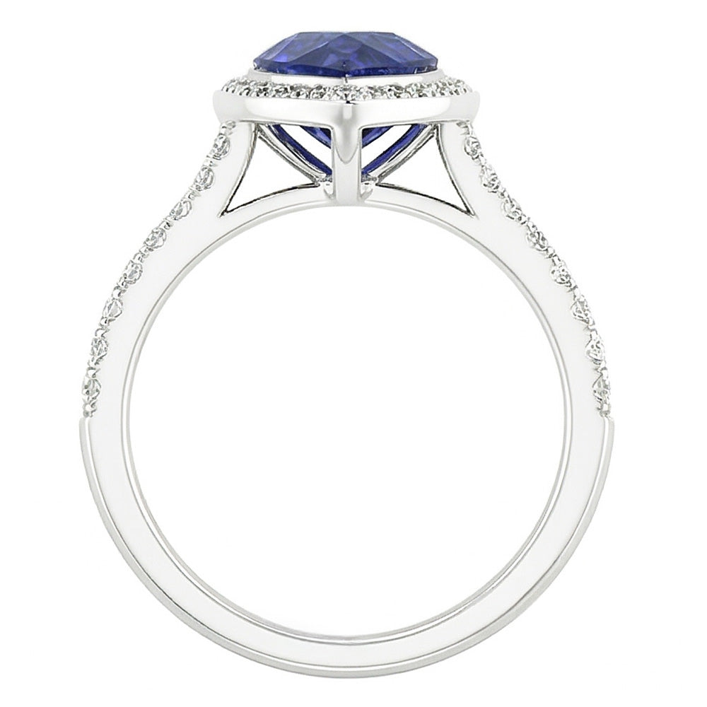 Handcrafted Royal Blue Sapphire Precious Stone Ring 3.50 ct |