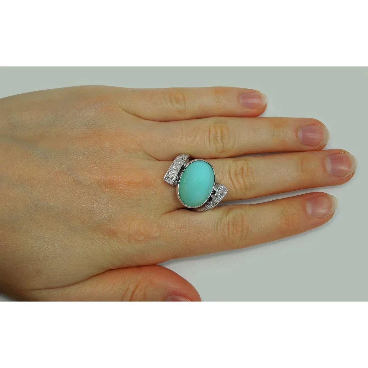 Handcrafted Turquoise Cocktail Ring