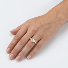 Handmade Three Stone Ring with Antique Rose Cut Diamond – 2 ct