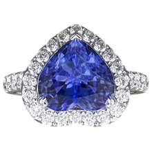 Heart Cut Tanzanite And Round Natural Earth Mined DIAMOND ( NOT LAB GROWN ) Ring 2.10 Ct 14K Gold