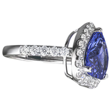 Heart Cut Tanzanite And Round Natural Earth Mined DIAMOND ( NOT LAB GROWN ) Ring 2.10 Ct 14K Gold