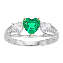 High-End Fine Emerald Colored Stone Ring 1 ct – main view