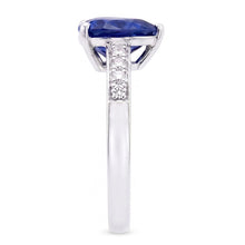Heart Gemstone Ceylon Sapphire Ring & Accent Natural Earth Mined Diamonds 3.50 Carats