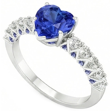 natural round sapphire 2.50ct ring side angle