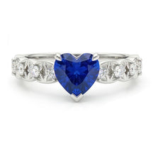 natural round sapphire 2.50ct ring side angle