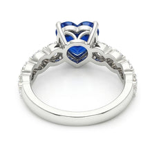 natural round sapphire 2.50ct ring profile view