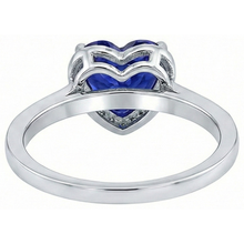 natural round sapphire 4ct ring profile view
