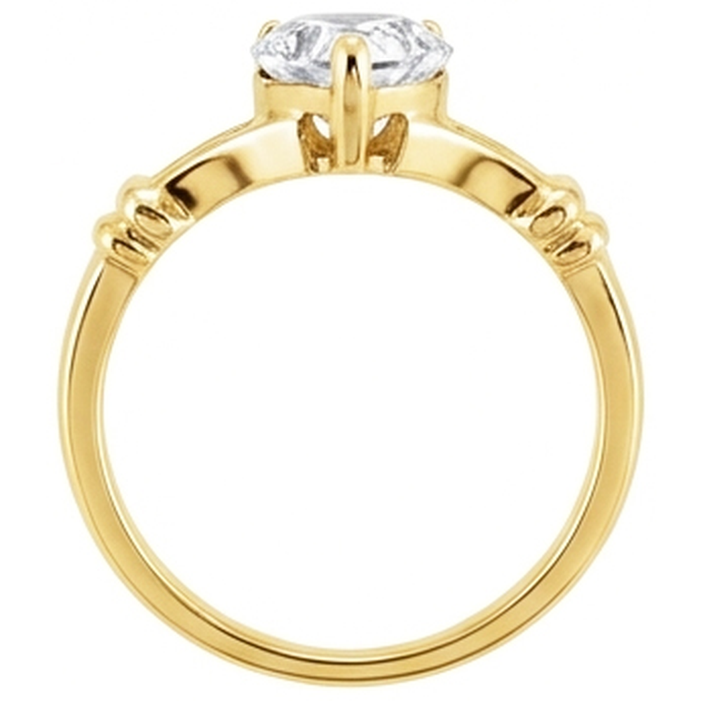 High-End Solitaire Engagement Ring 4.50 ct – angle view