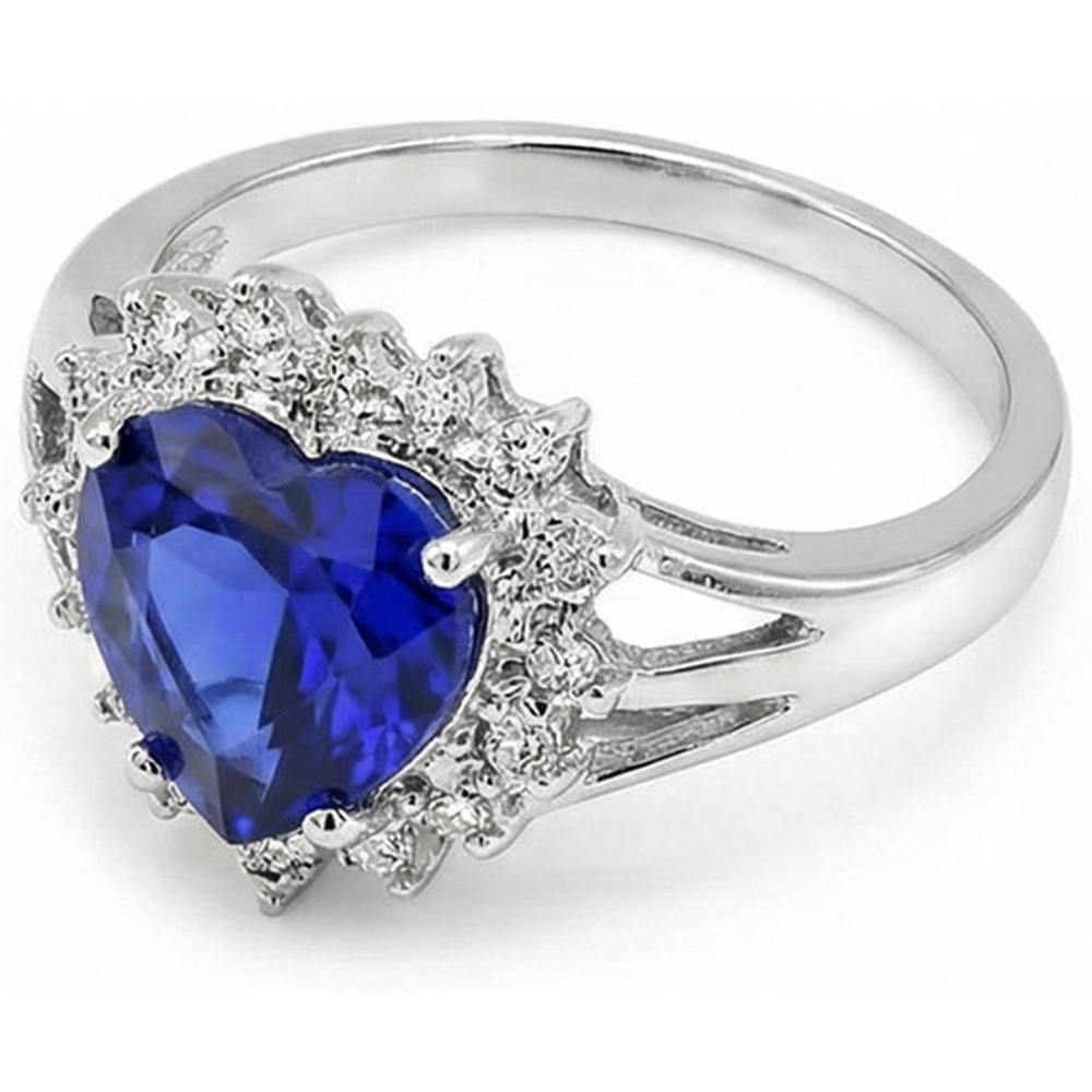 Heart Shape 7 Carat Sapphire Engagement Ring
