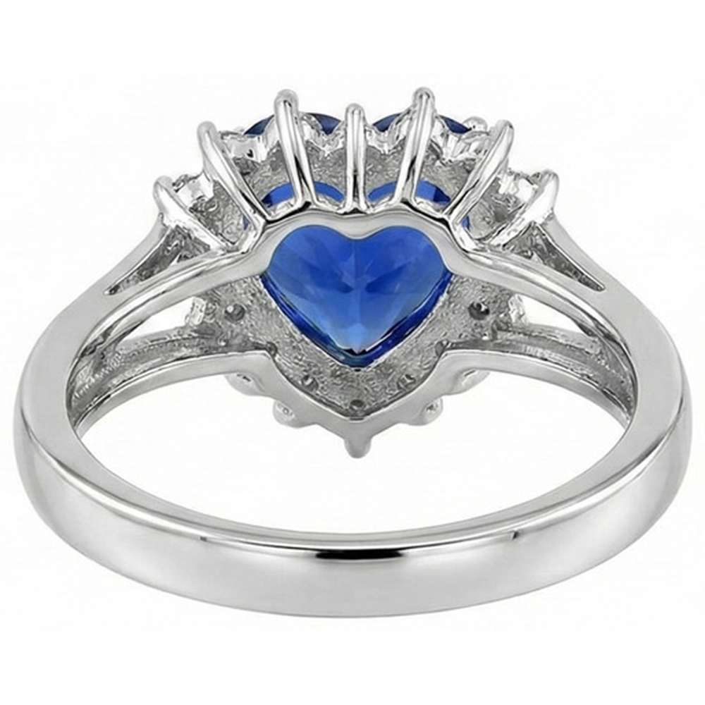 Heart Shape 7 Carat Sapphire Engagement Ring