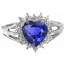 Heart Shape 7 Carat Sapphire Engagement Ring