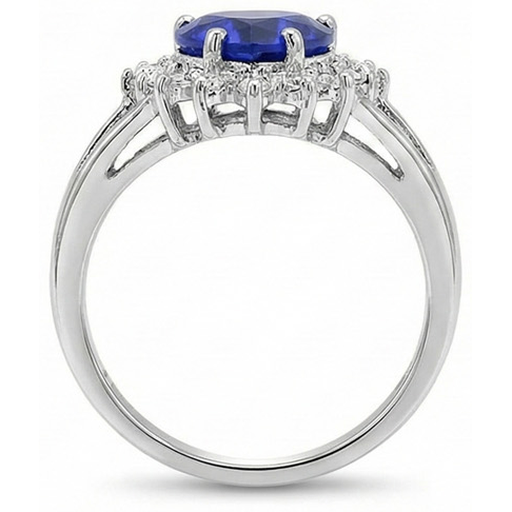 Heart Shape 7 Carat Sapphire Engagement Ring
