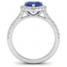 Heart Shape Ceylon Sapphire Natural Earth Mined Diamond Wedding Ring 3.90 Ct Gold 14K