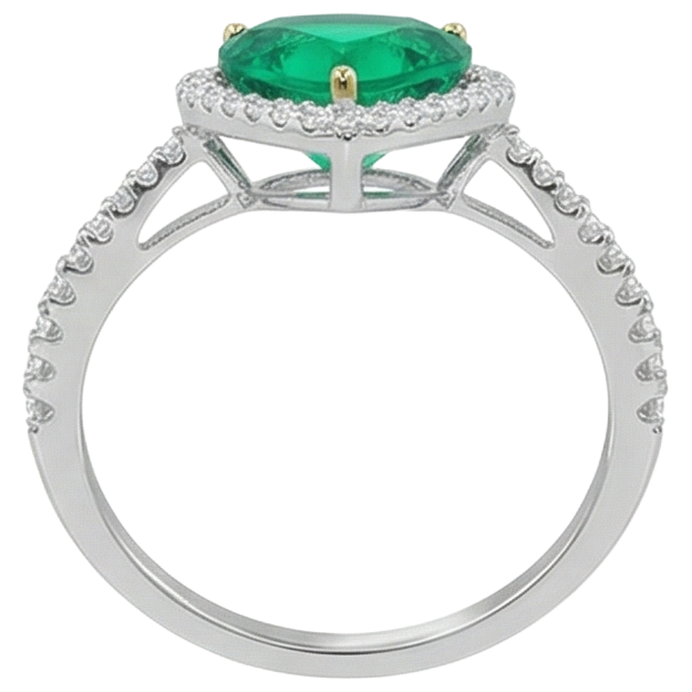 Handmade Gemstone Ring 2 ct – top view