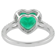Earth-Mined Colombian Emerald Gemstone Ring – back view