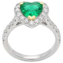 Real Fine Emerald Colored Stone Ring – angle view