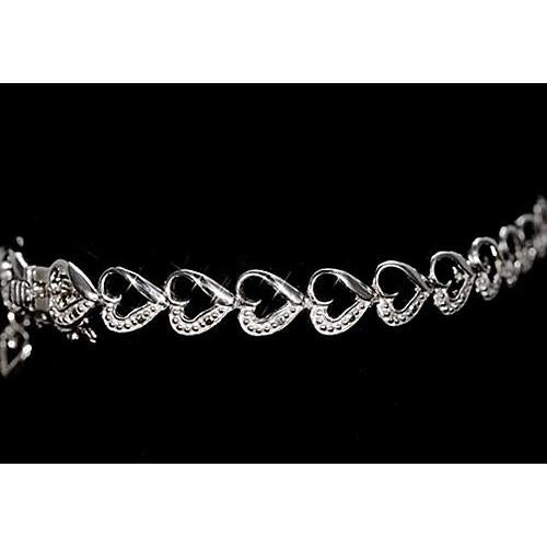 Heart Shape Natural Diamond Bracelet Women Jewelry New