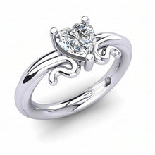 Heart Shape Solitaire 1.50 Ct Natural Earth Mined Diamond Wedding Ring White Gold 14K