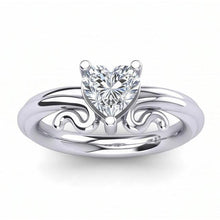 Heart Shape Solitaire 1.50 Ct Natural Earth Mined Diamond Wedding Ring White Gold 14K