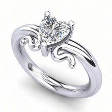 Heart Shape Solitaire 1.50 Ct Natural Earth Mined Diamond Wedding Ring White Gold 14K