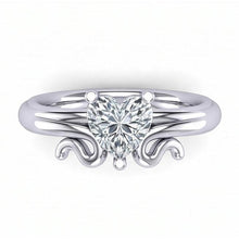Heart Shape Solitaire 1.50 Ct Natural Earth Mined Diamond Wedding Ring White Gold 14K