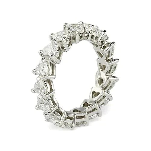 Heart Shaped Genuine Diamond Eternity Band2